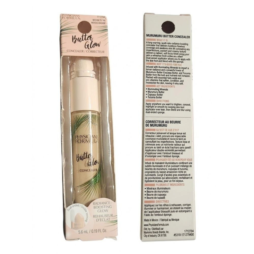 Physicians Formula Butter Glow Concealer Medium-to-Tan 0.19oz 1712794 New in Box